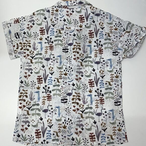 pastel 2 pc set short pant with raw edge cuff/collared CA shirt sz  7 kids New - Picture 8 of 14